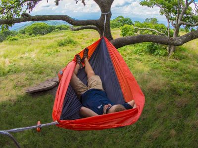 Man in ENO hammock